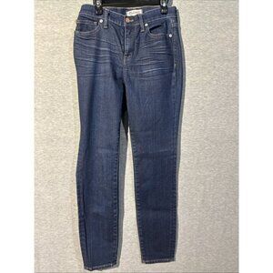 Madewell Womens Blue Dark Wash Mid Rise Pockets Denim Skinny Leg Jeans Size 25